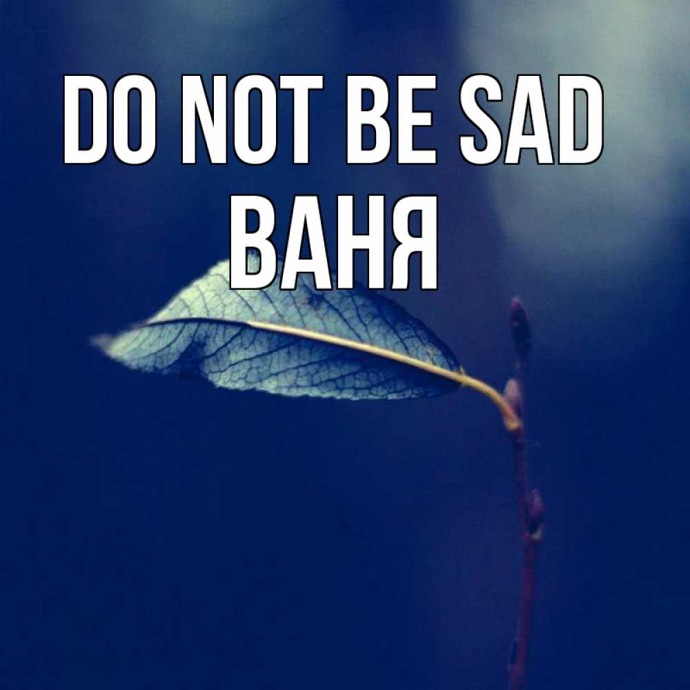 Greetings card с именем, Ваня Do not be sad растение Greetings with text for free download 