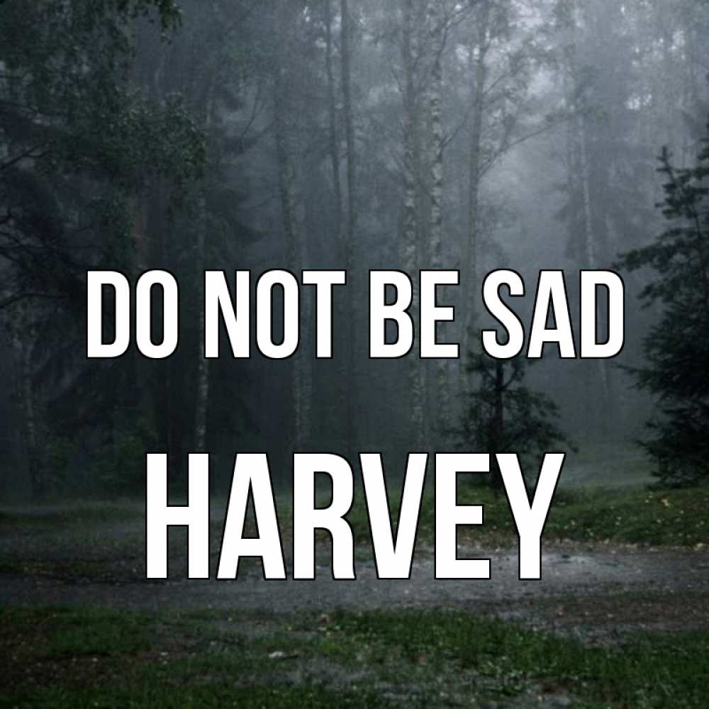 Greetings card с именем, Harvey Do not be sad осень Greetings with text for free download 