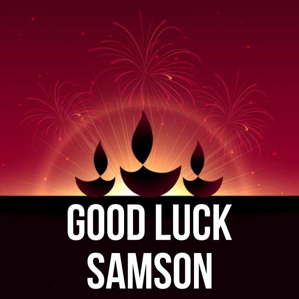 Greetings card с именем, Samson Good luck праздник Greetings with text for free download 