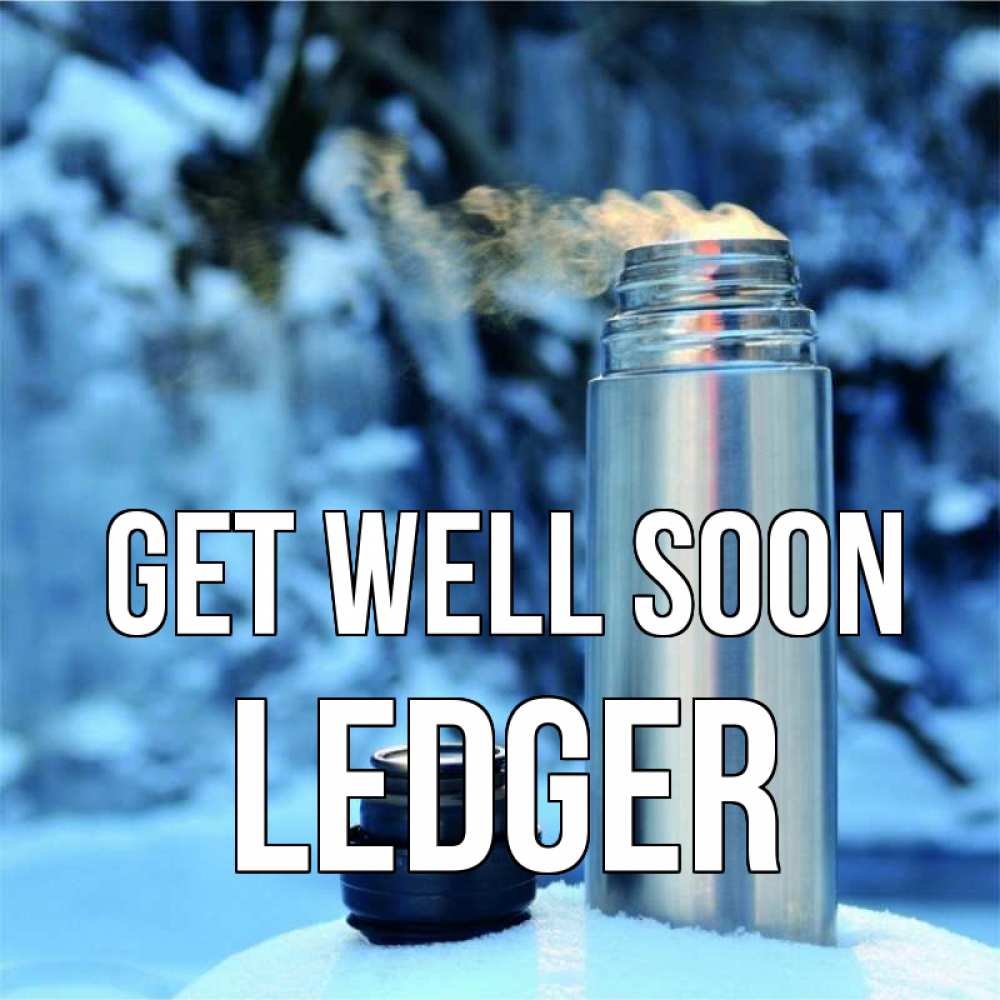 Greetings card с именем, Ledger Get well soon лечитесь не болейте Greetings with text for free download 