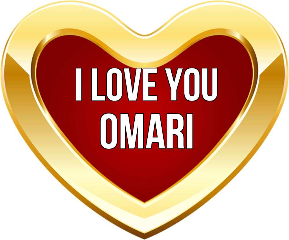 Greetings card с именем, Omari I love you из краски Greetings with text for free download 