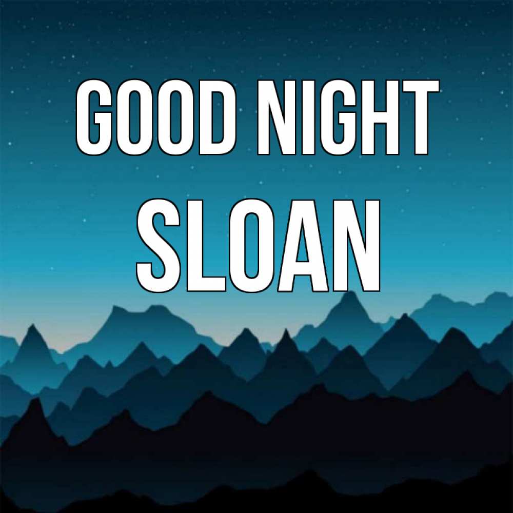 Greetings card с именем, Sloan Good night сладких снов звездное небо Greetings with text for free download 