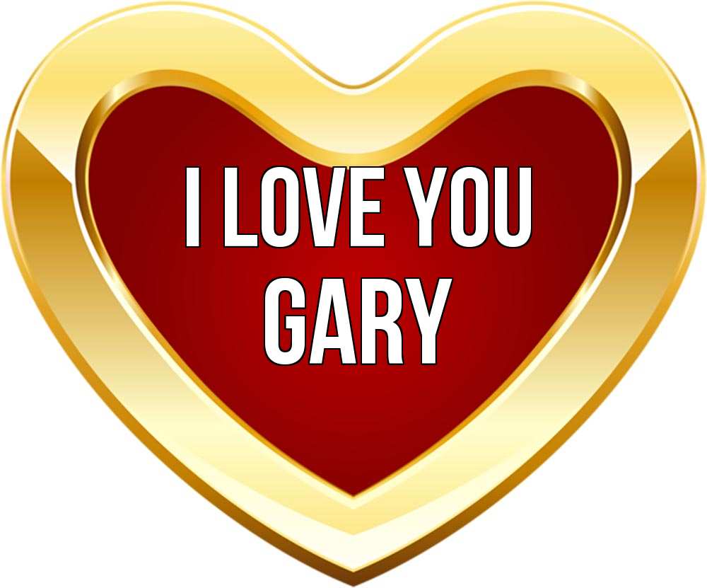 Greetings card с именем, Gary I love you из краски Greetings with text for free download 