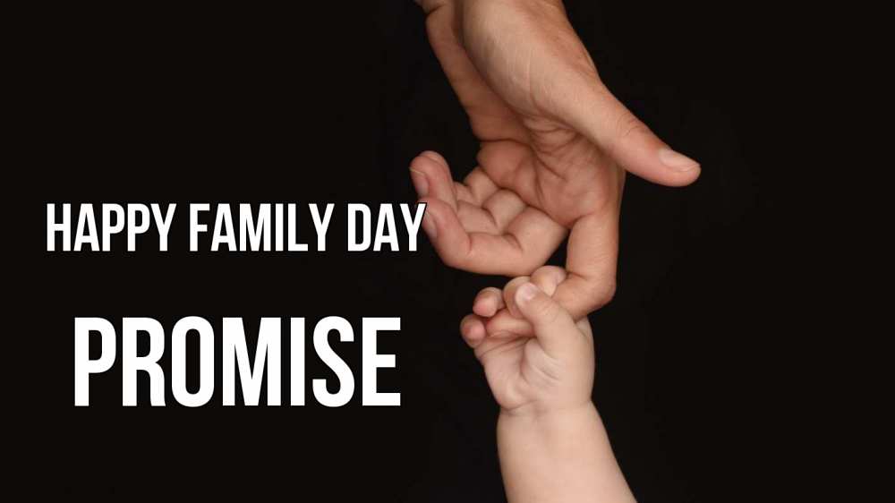 Greetings card с именем, Promise happy family day с днем семьи Greetings with text for free download 