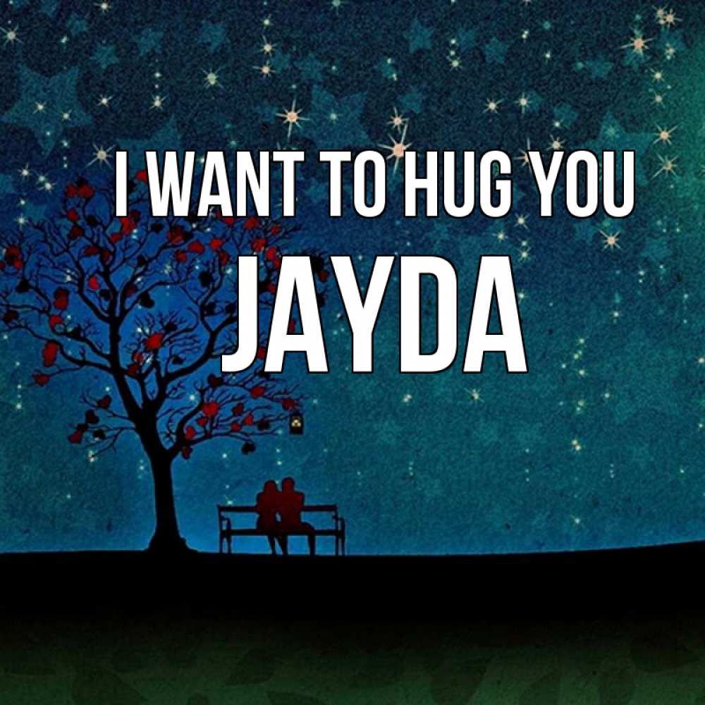 Greetings card с именем, Jayda I want to hug you много звезд Greetings with text for free download 
