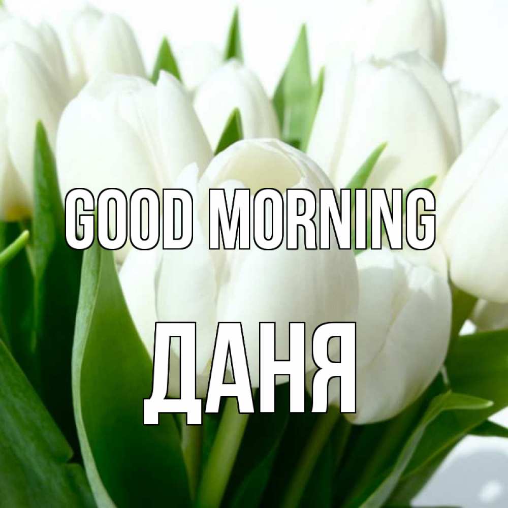Greetings card с именем, Даня Good morning открытки на каждый день по именам Greetings with text for free download 