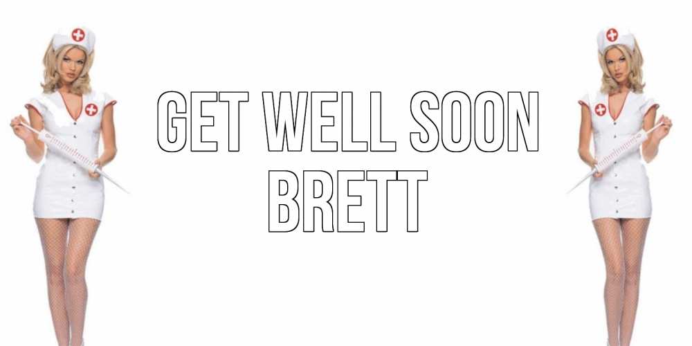 Greetings card с именем, Brett Get well soon открытки с медсестрой Greetings with text for free download 