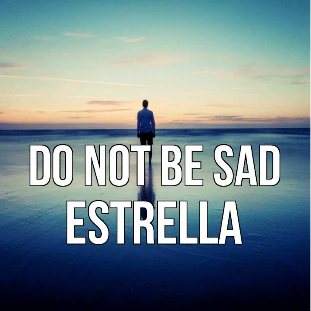 Greetings card с именем, Estrella Do not be sad небо и гладь льда Greetings with text for free download 