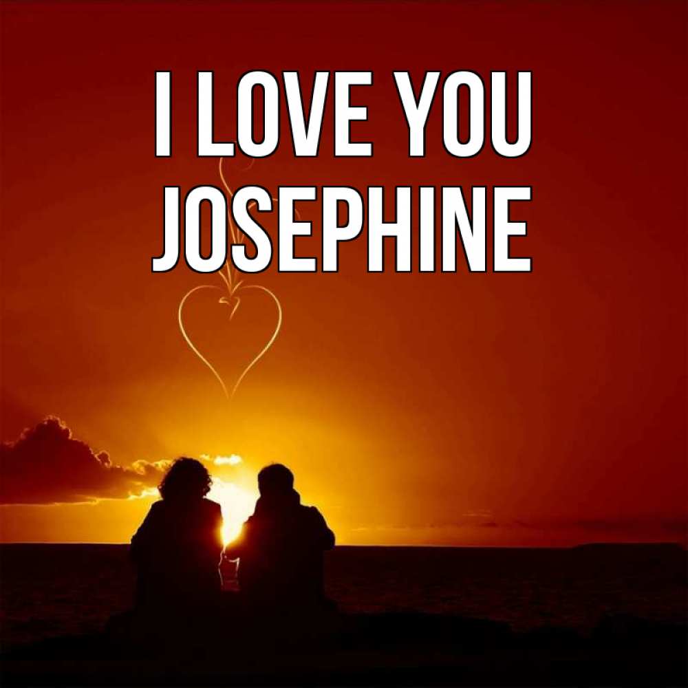 Greetings card с именем, Josephine I love you небо Greetings with text for free download 
