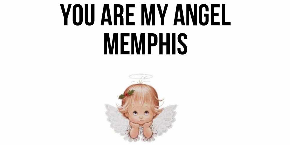 Greetings card с именем, Memphis You are my angel ангел Greetings with text for free download 