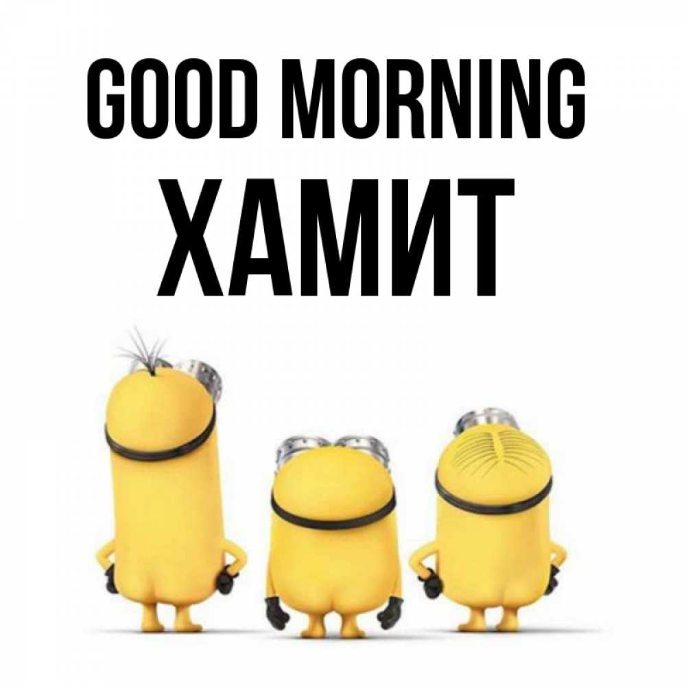 Greetings card с именем, ХАМИТ Good morning подписать открытку онлайн бесплатно Greetings with text for free download 
