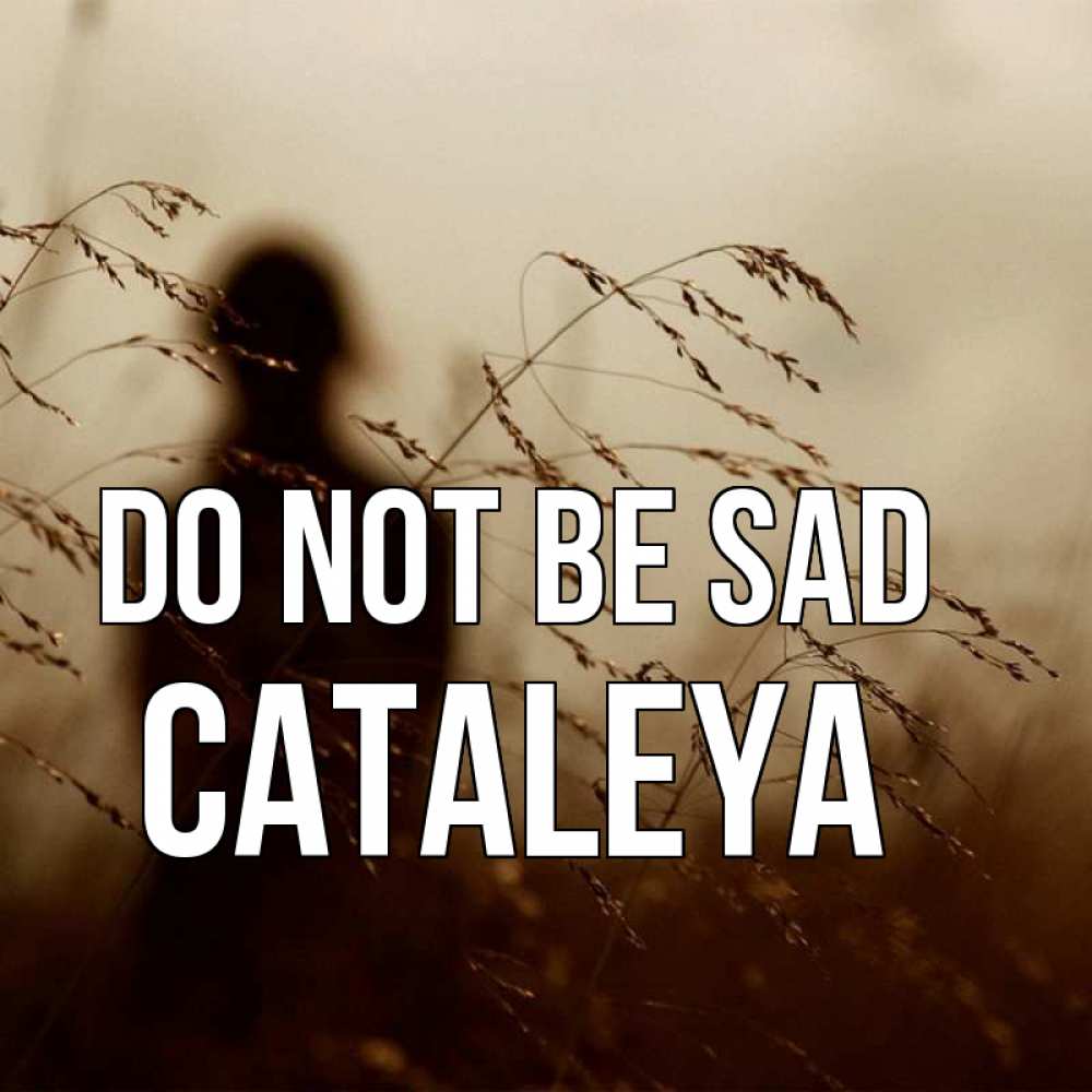 Greetings card с именем, Cataleya Do not be sad грусть Greetings with text for free download 