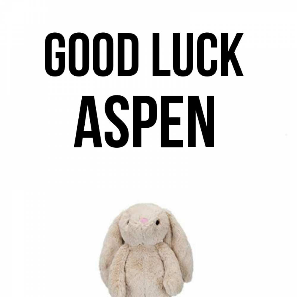 Greetings card с именем, Aspen Good luck сайт создаватель открыток Greetings with text for free download 
