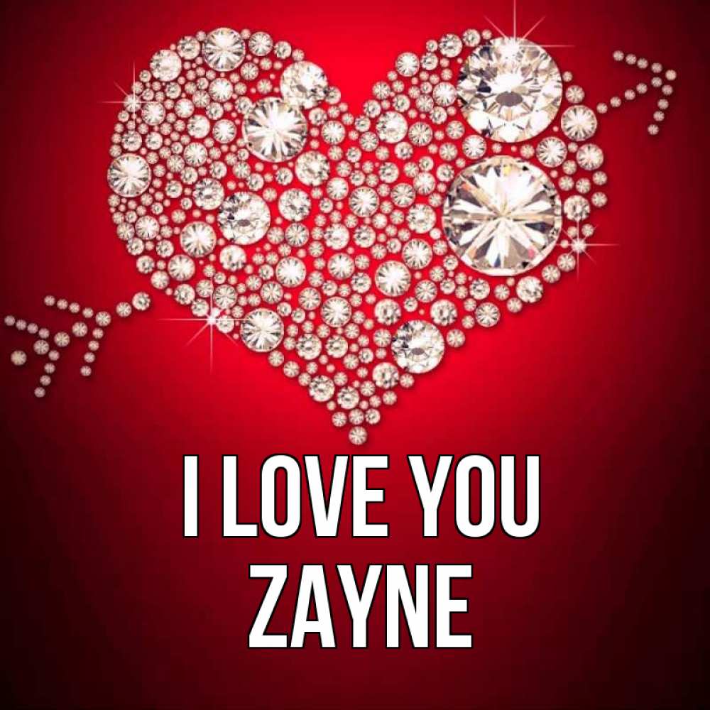 Greetings card с именем, Zayne I love you стрела купидона Greetings with text for free download 