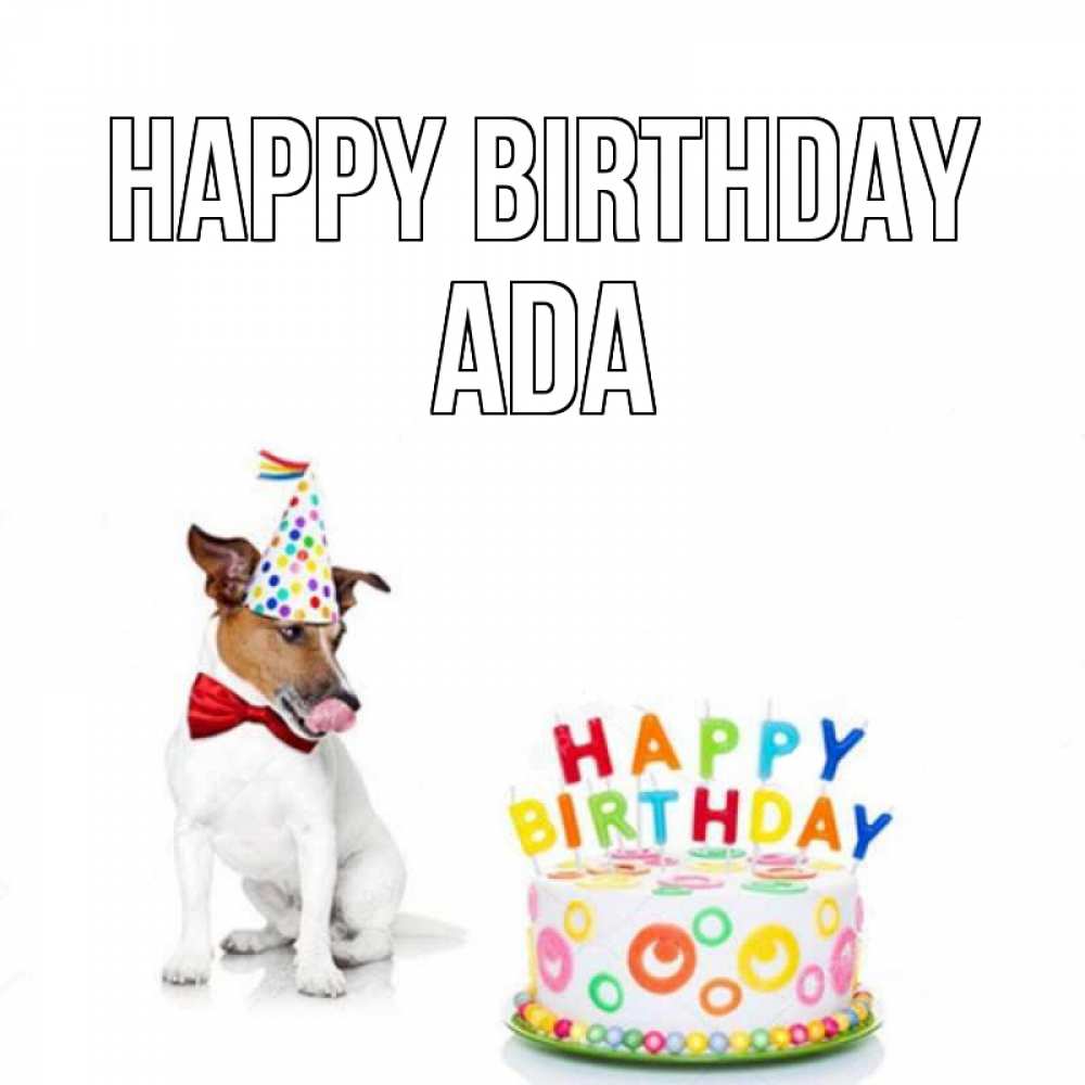 Greetings card с именем, Ada Happy Birthday праздник Greetings with text for free download 