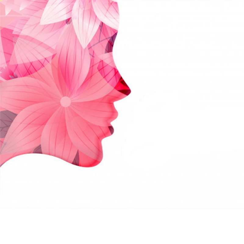 Открытка девушка из цветов  на удачу  Good luck 