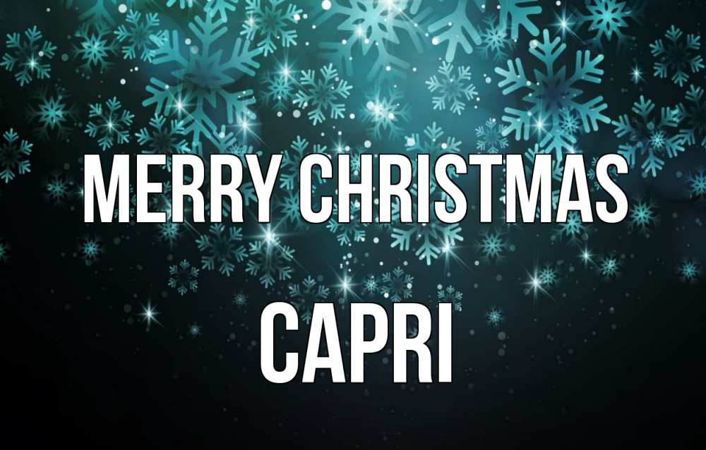 Greetings card с именем, Capri Merry Christmas Снежинки Greetings with text for free download 