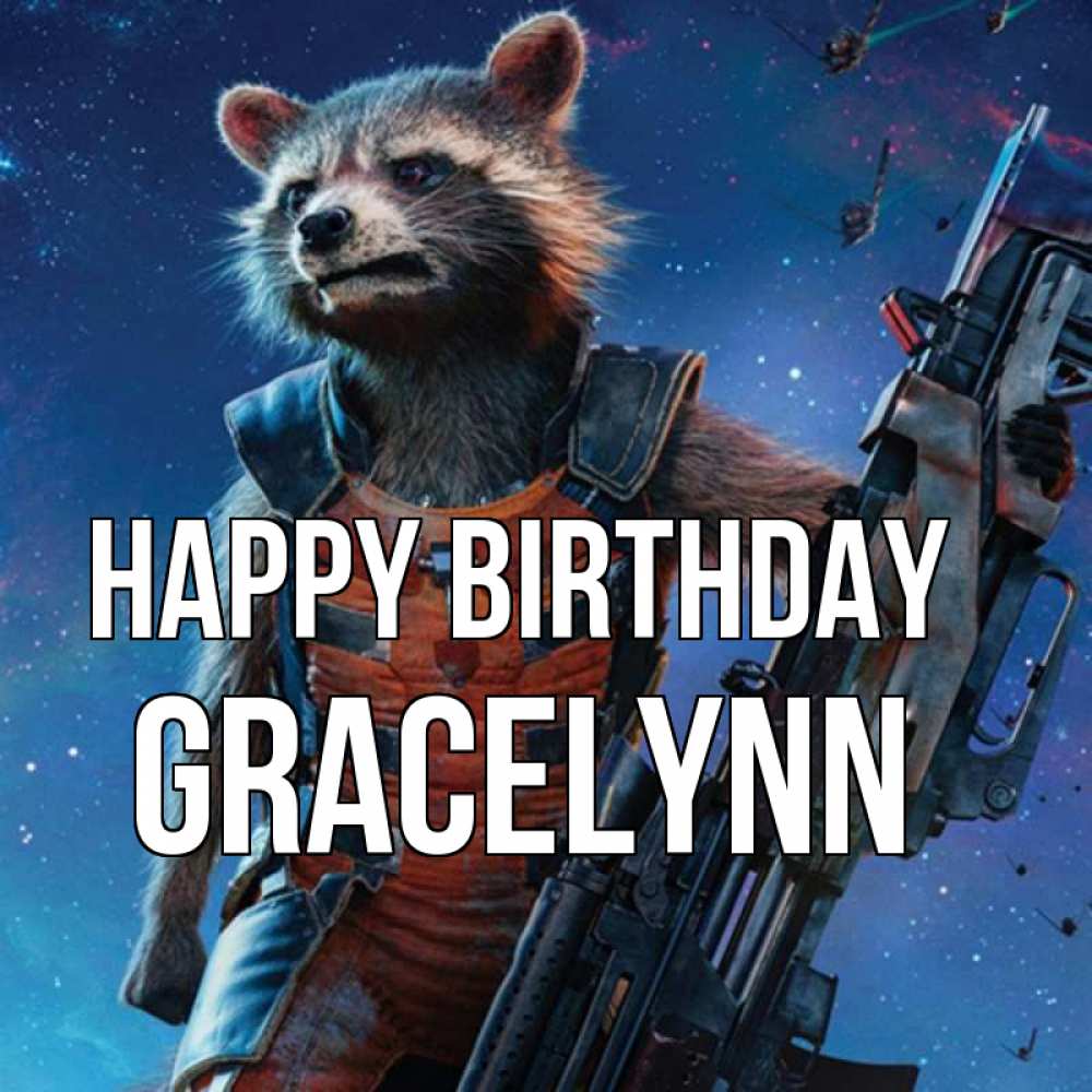 Greetings card с именем, Gracelynn Happy Birthday реактивный Рокета Greetings with text for free download 