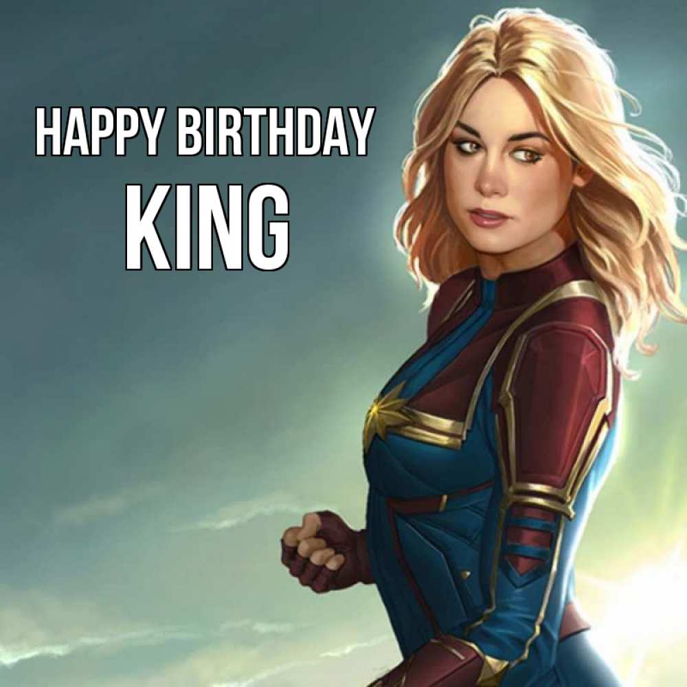 Greetings card с именем, King Happy Birthday холод жара Greetings with text for free download 