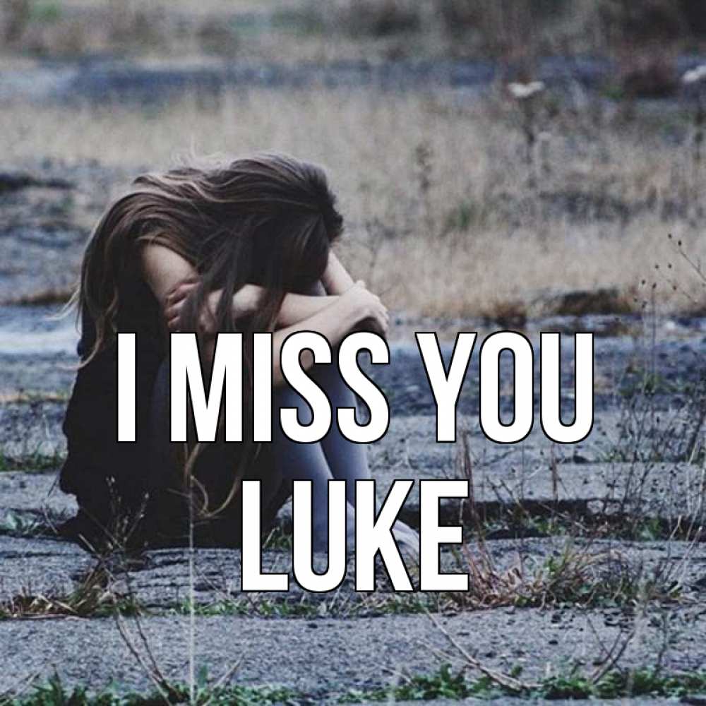 Greetings card с именем, Luke I miss you мне скучно очень Greetings with text for free download 