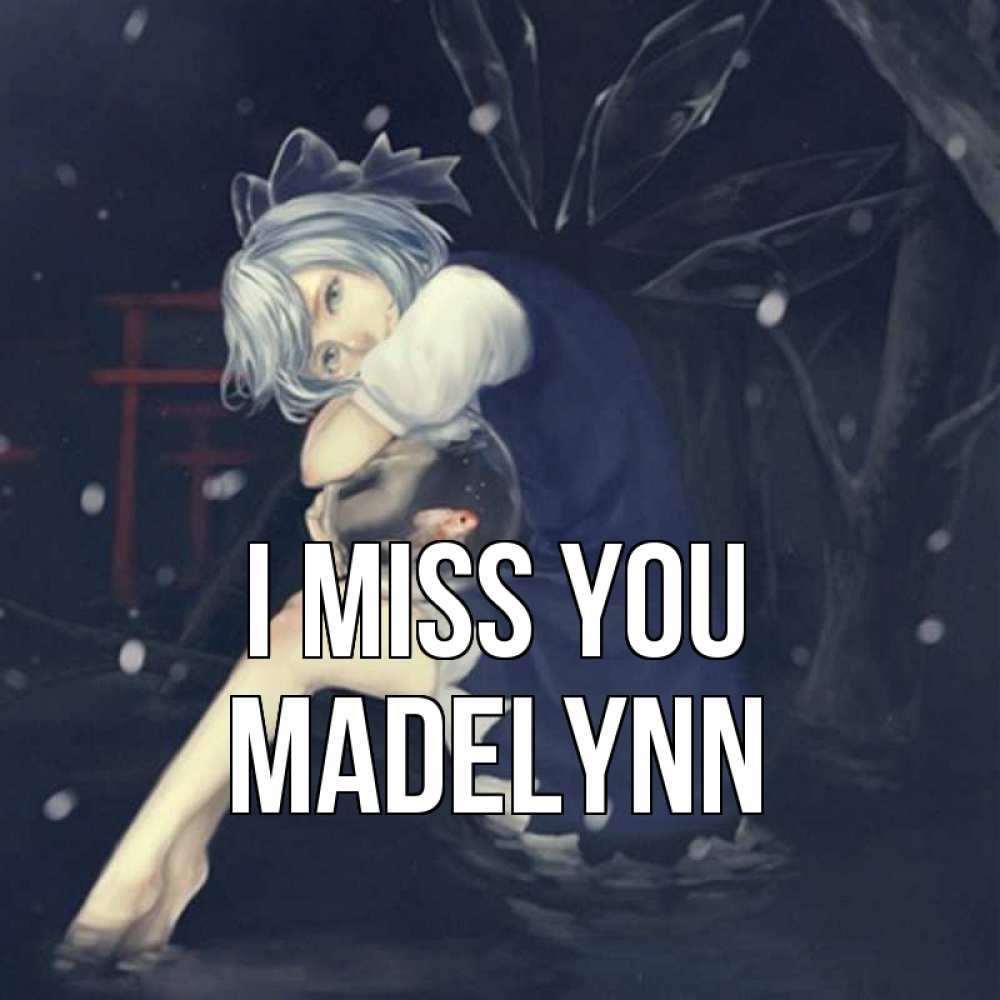 Greetings card с именем, Madelynn I miss you рыбка в аквариуме Greetings with text for free download 