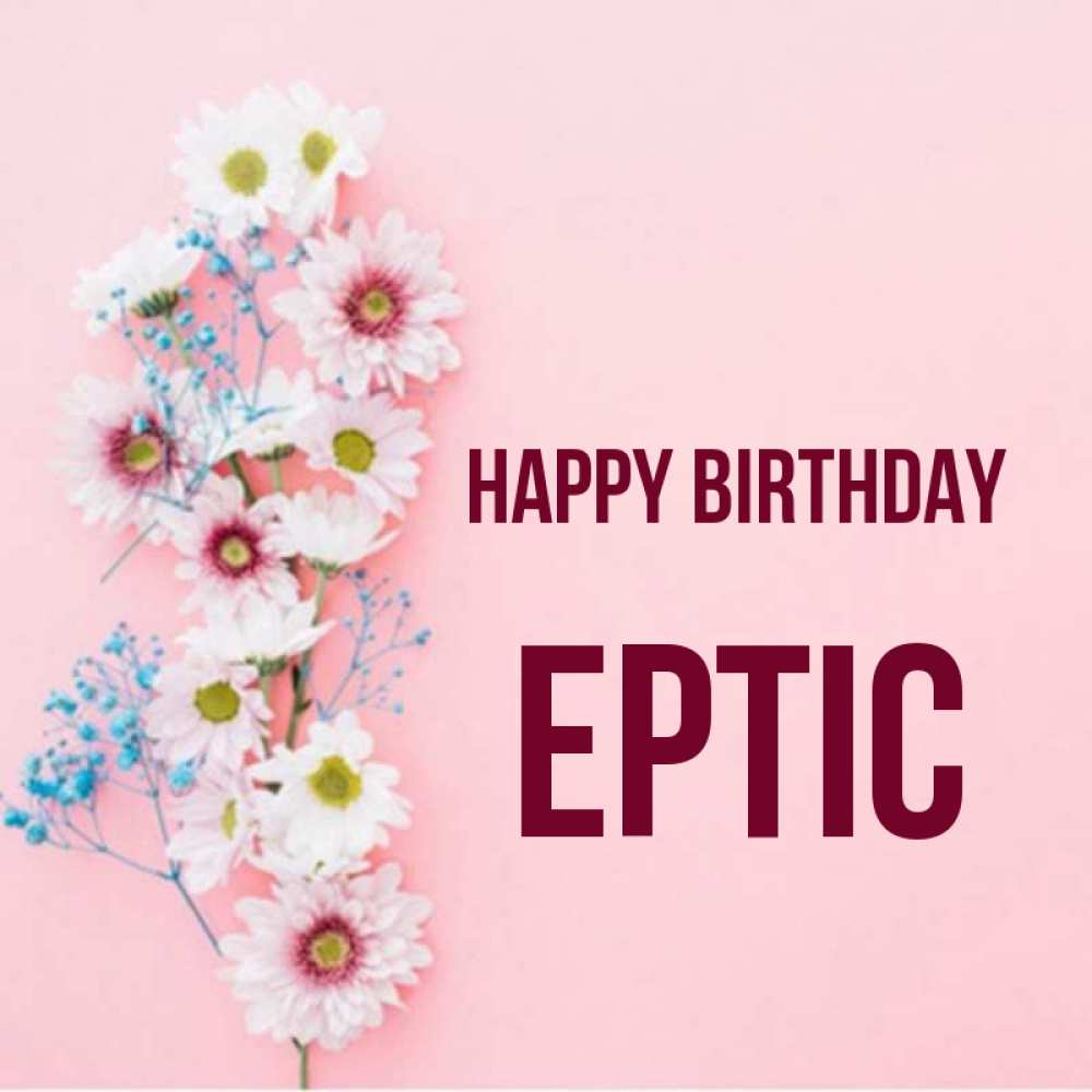 Greetings card с именем, Ертіс Happy Birthday Родная моя с днем рождения тебя картинка с цветами белыми и голубыми Greetings with text for free download 