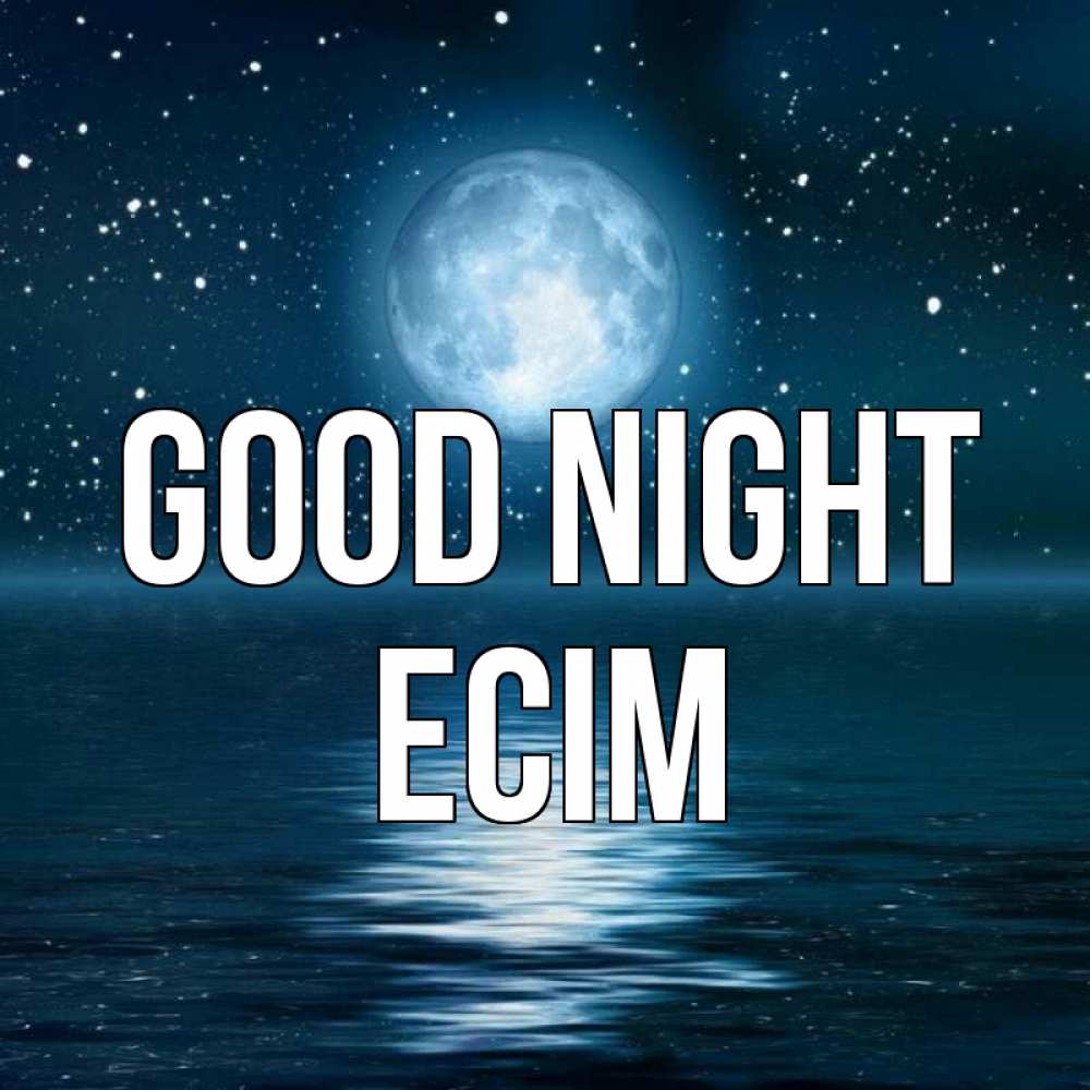 Greetings card с именем, Есім Good night звезды Greetings with text for free download 