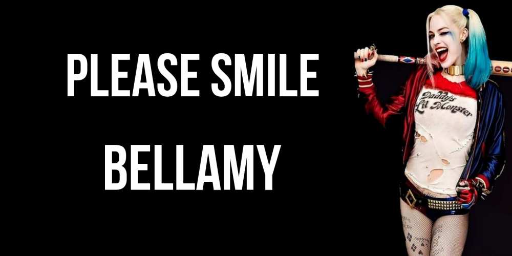 Greetings card с именем, Bellamy Please smile пожелания быть позитивным Greetings with text for free download 