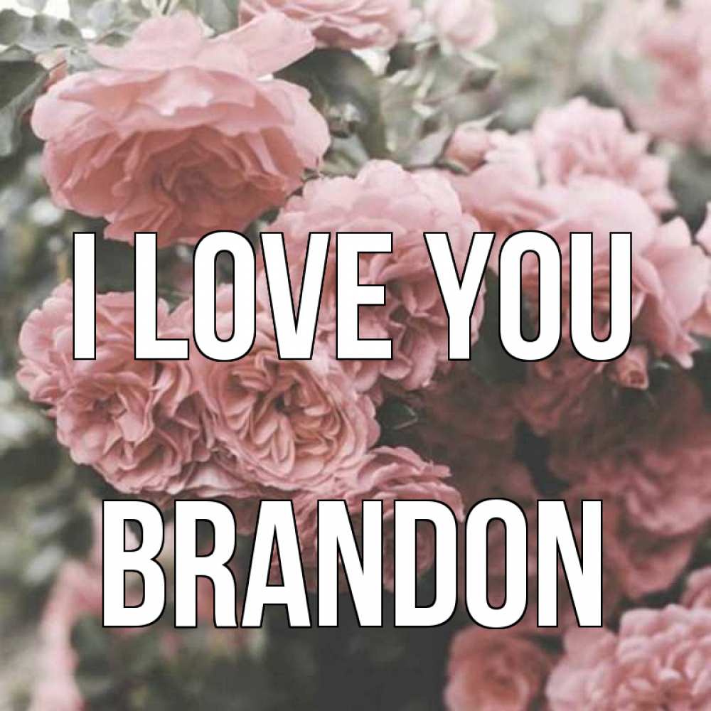 Greetings card с именем, Brandon I love you розы 3 Greetings with text for free download 