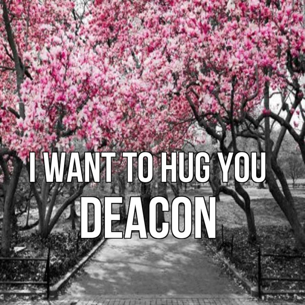 Greetings card с именем, Deacon I want to hug you обработанное фото Greetings with text for free download 
