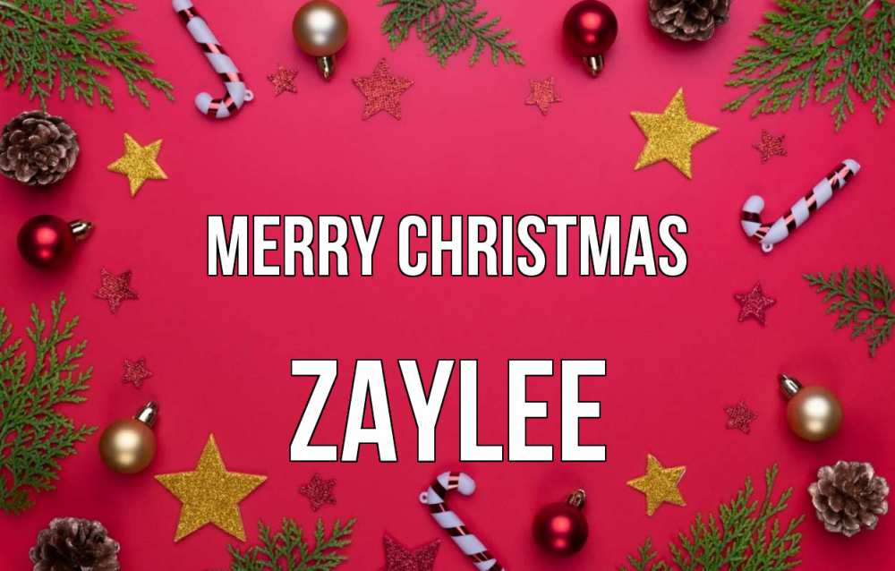 Greetings card с именем, Zaylee Merry Christmas с рождеством Greetings with text for free download 