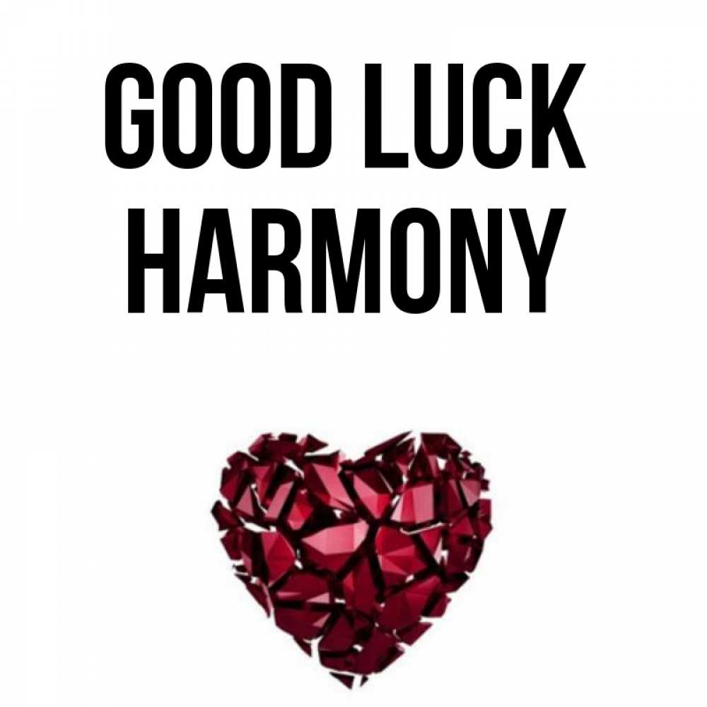 Greetings card с именем, Harmony Good luck бордовое из кристаллов  1 Greetings with text for free download 