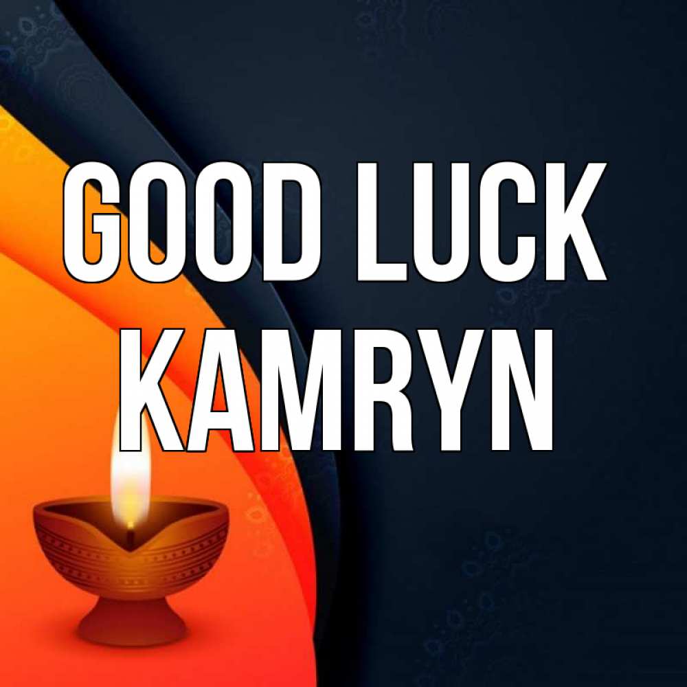 Greetings card с именем, Kamryn Good luck абстрактный фон Greetings with text for free download 