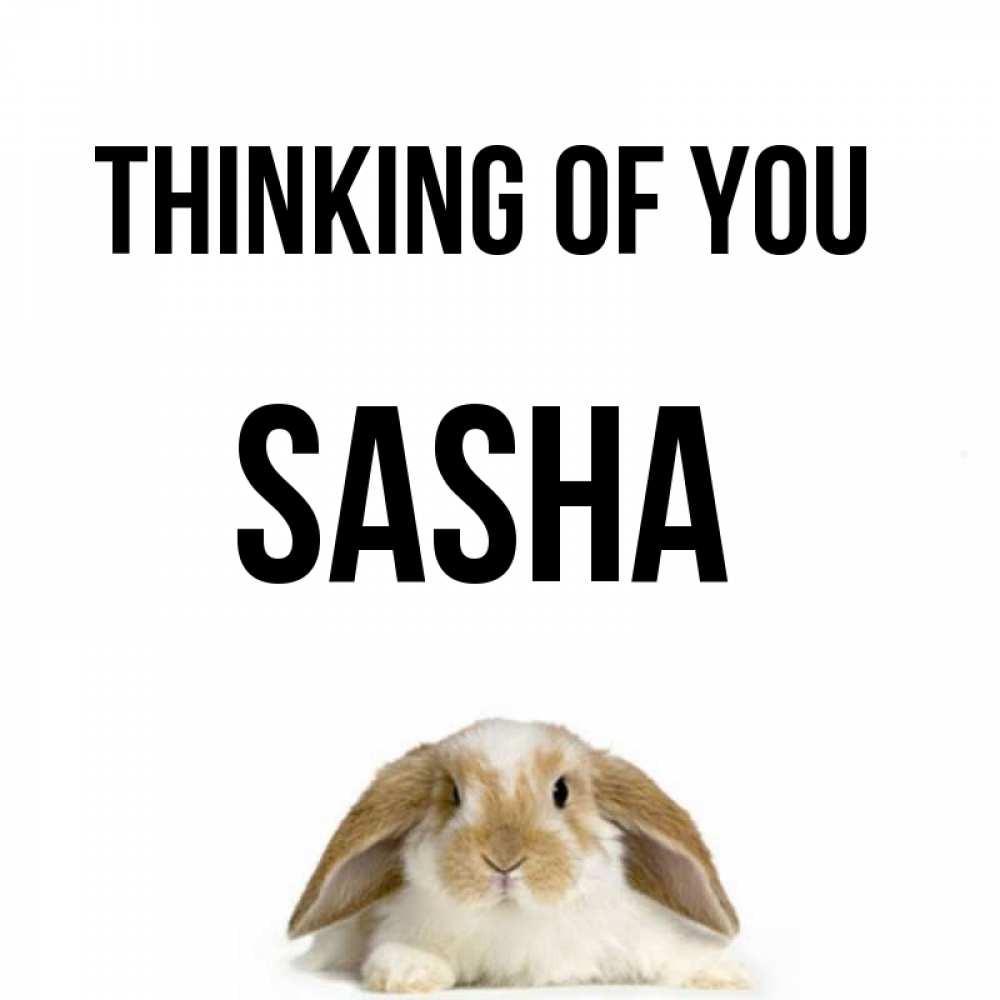Greetings card с именем, Sasha Thinking of you подписать своими руками онлайн Greetings with text for free download 