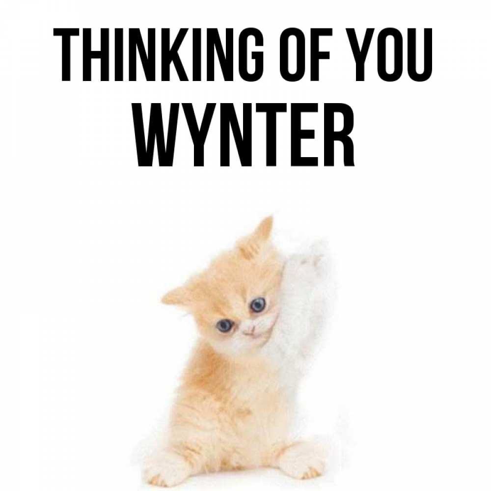Greetings card с именем, Wynter Thinking of you зверушки и милота Greetings with text for free download 