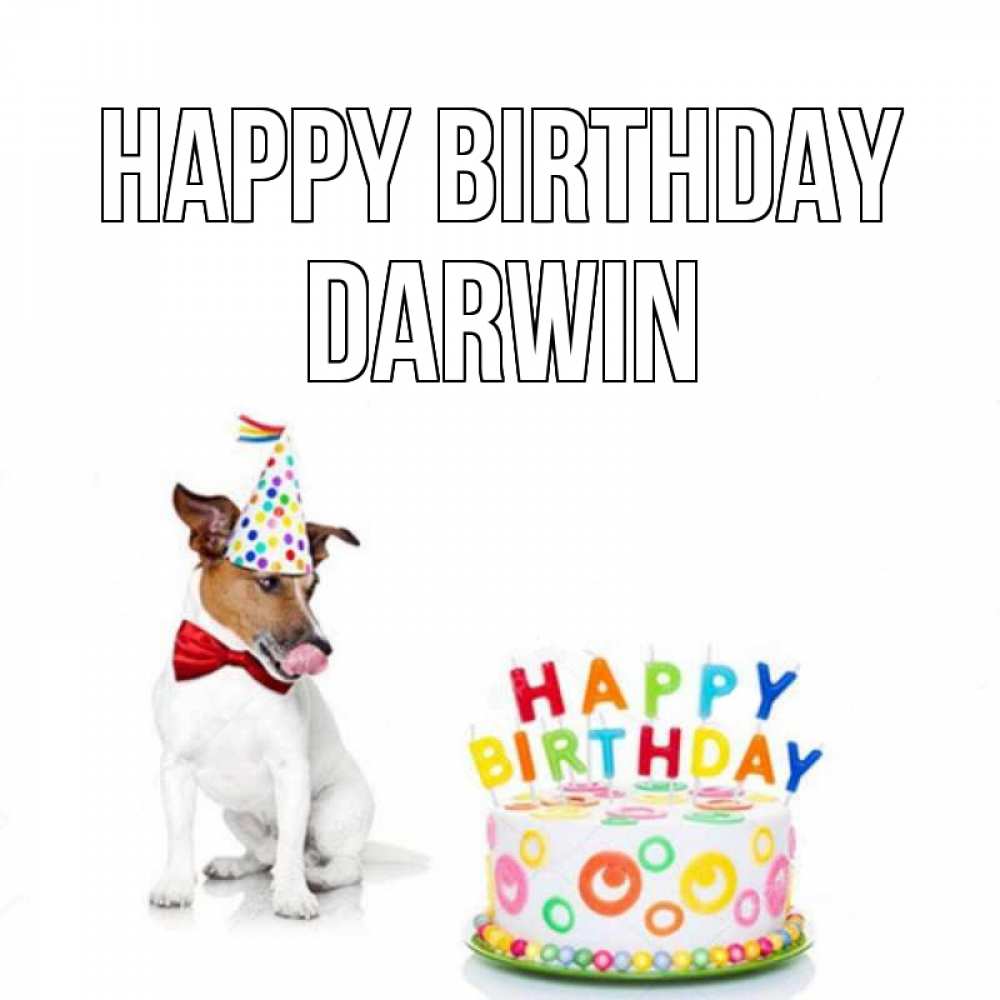 Greetings card с именем, Darwin Happy Birthday праздник Greetings with text for free download 