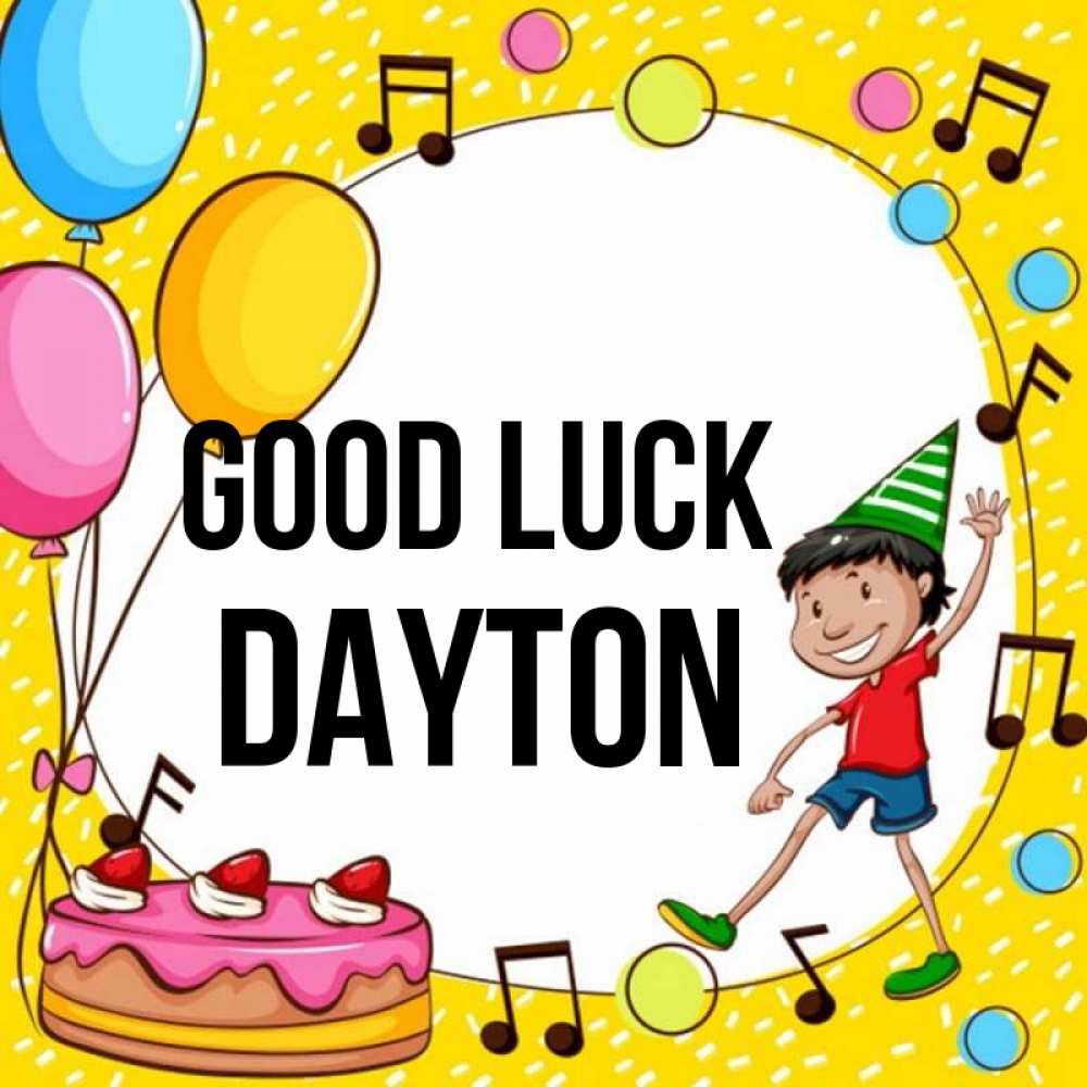 Greetings card с именем, Dayton Good luck открытка 1 Greetings with text for free download 