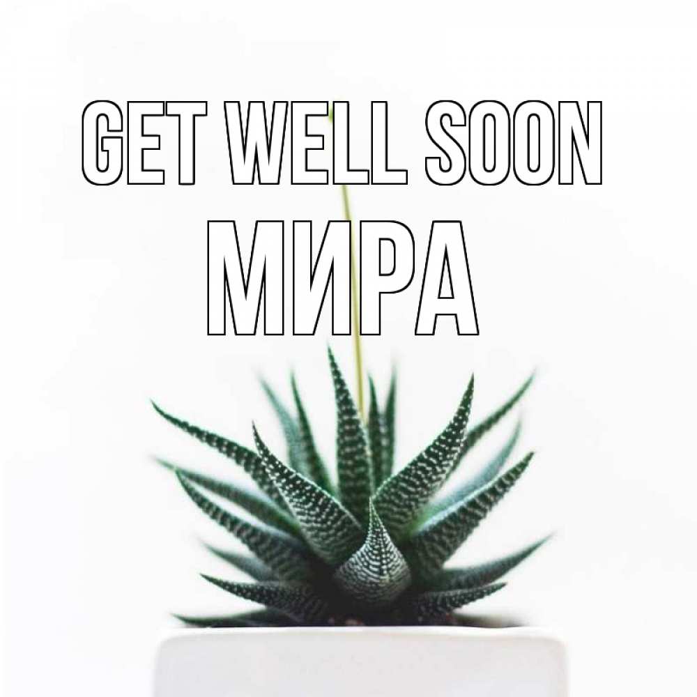 Greetings card с именем, МИРА Get well soon короче это непонятная колючка Greetings with text for free download 