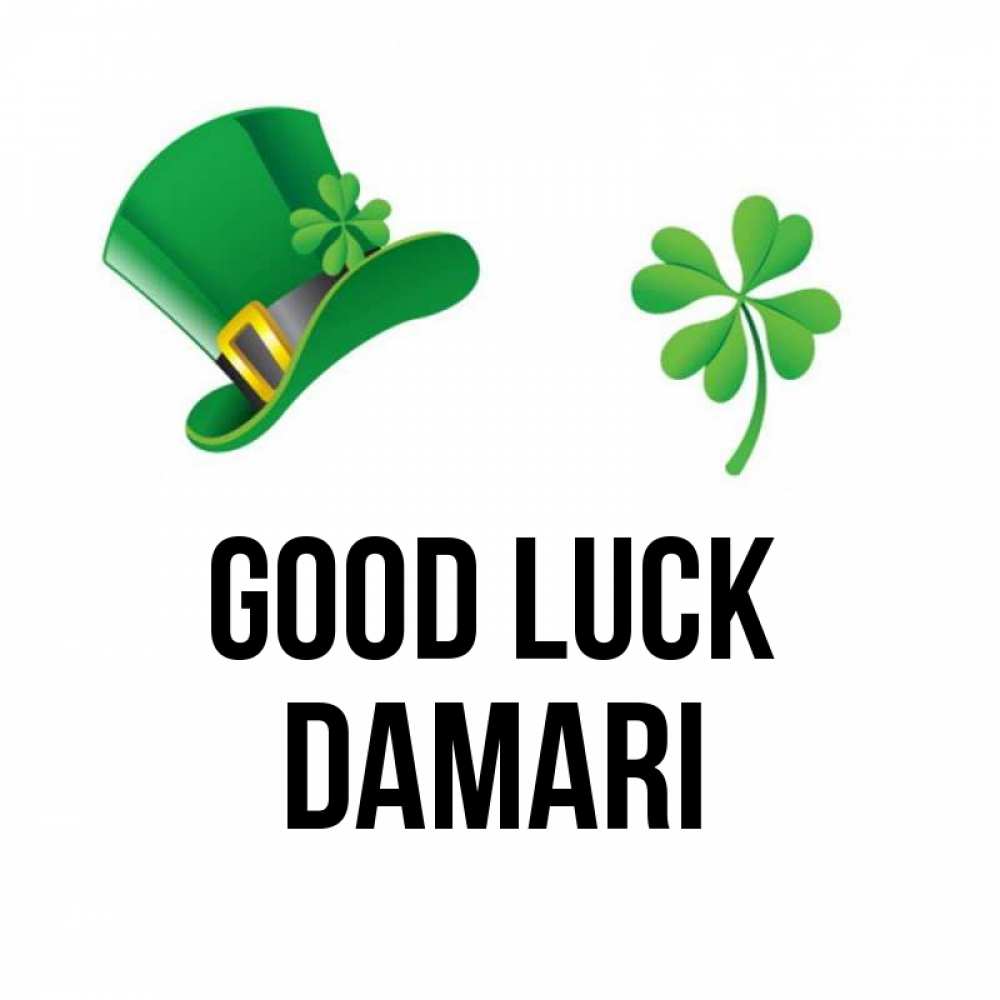 Greetings card с именем, Damari Good luck на удачу 1 Greetings with text for free download 
