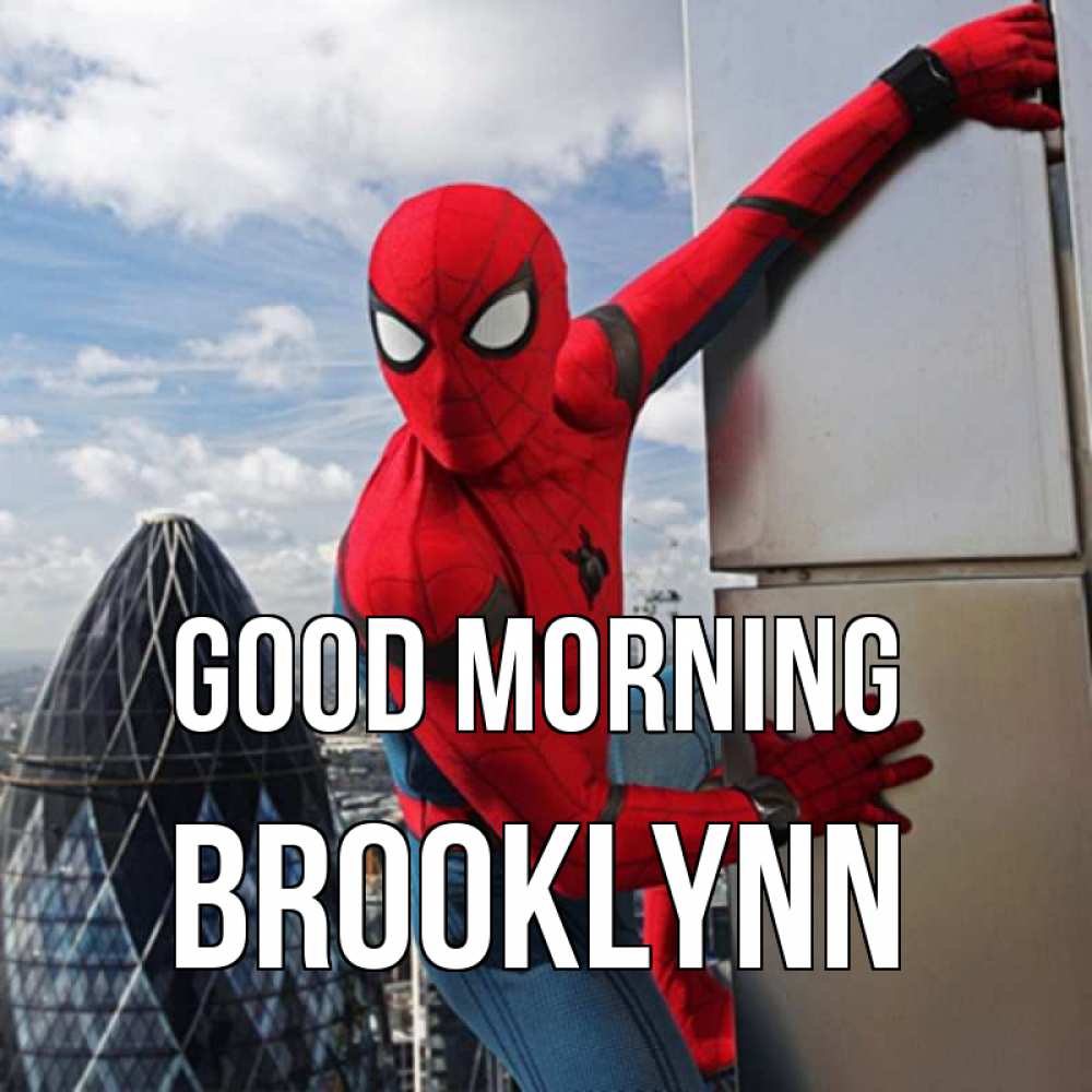 Greetings card с именем, Brooklynn Good morning марвел герои Greetings with text for free download 