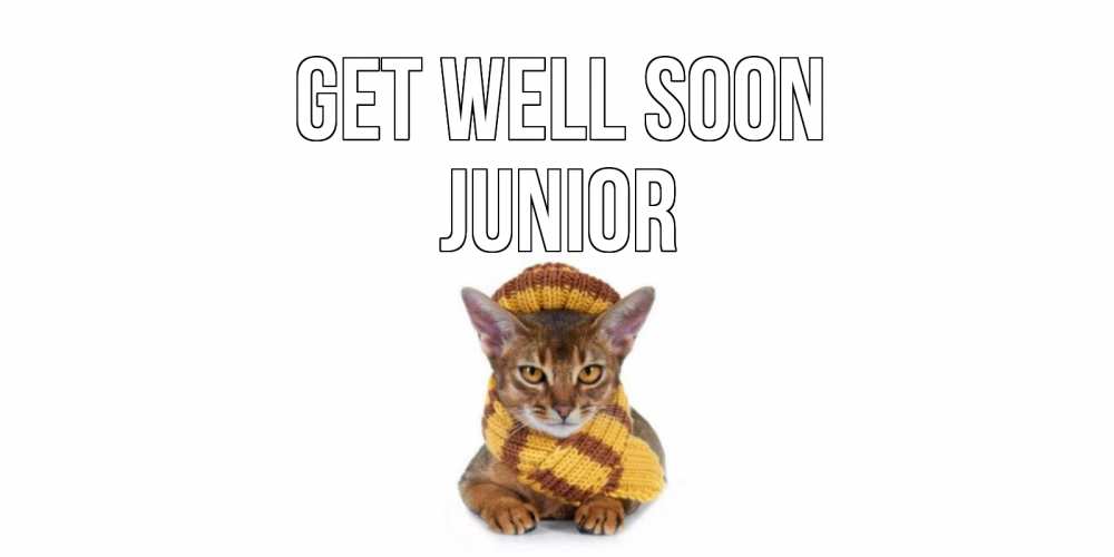 Greetings card с именем, Junior Get well soon родные не болейте Greetings with text for free download 