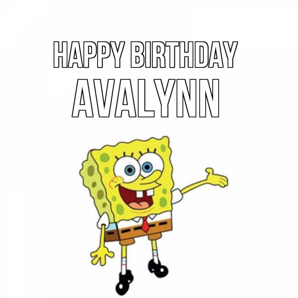 Greetings card с именем, Avalynn Happy Birthday веселые Greetings with text for free download 