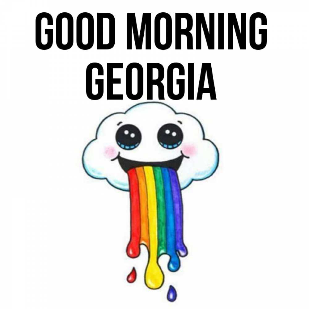 Greetings card с именем, Georgia Good morning утречко Greetings with text for free download 