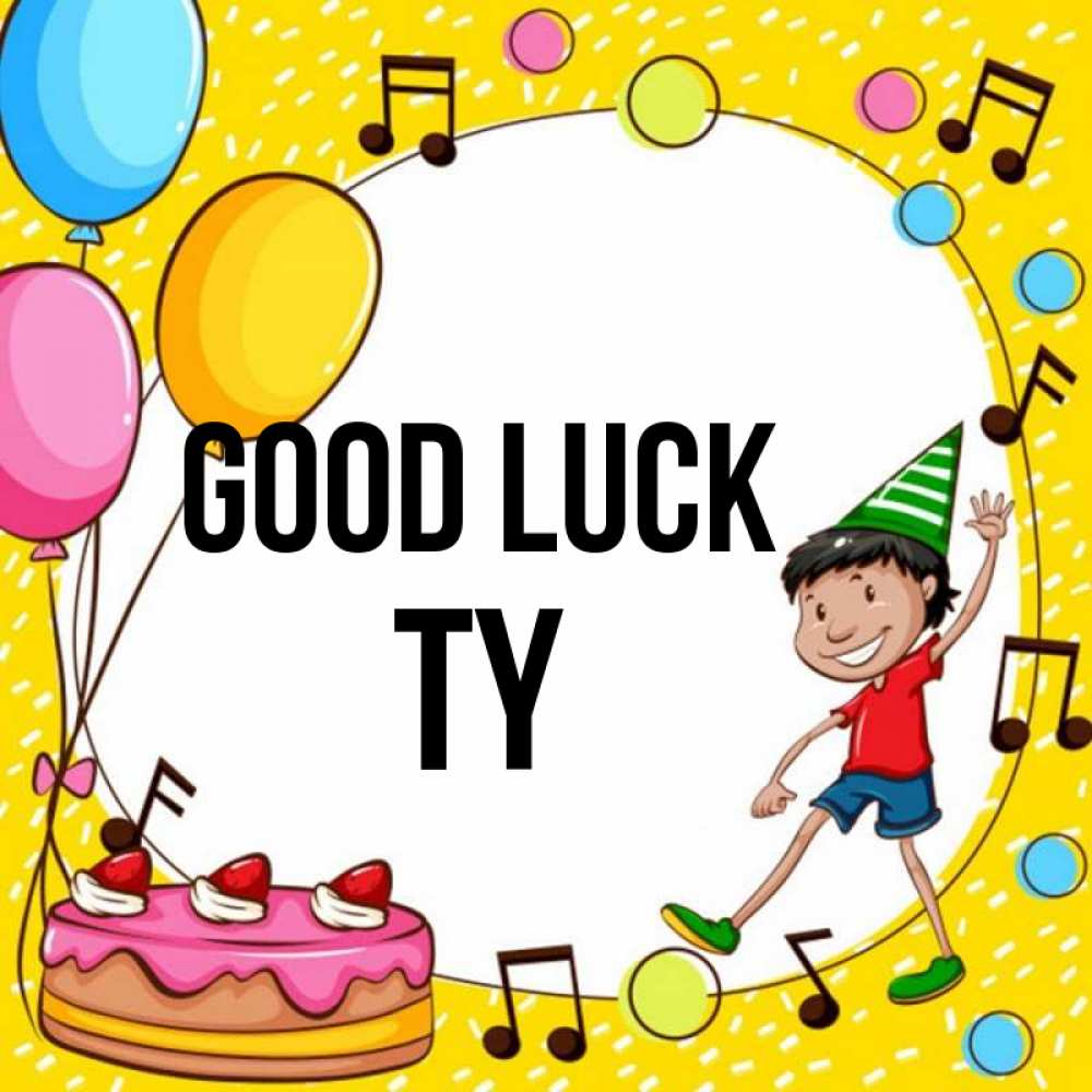 Greetings card с именем, Ty Good luck открытка 1 Greetings with text for free download 
