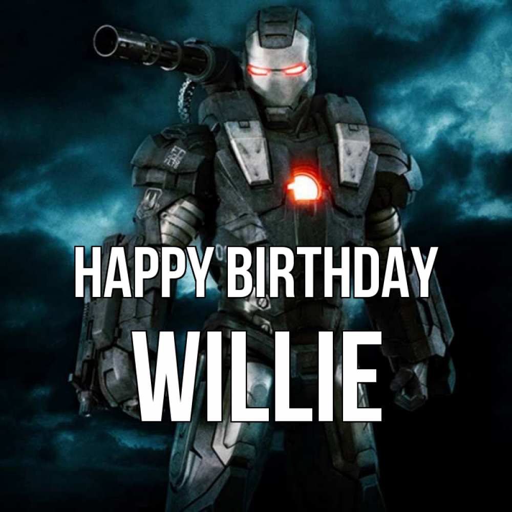Greetings card с именем, Willie Happy Birthday марвел супергерой в новом костюме Greetings with text for free download 