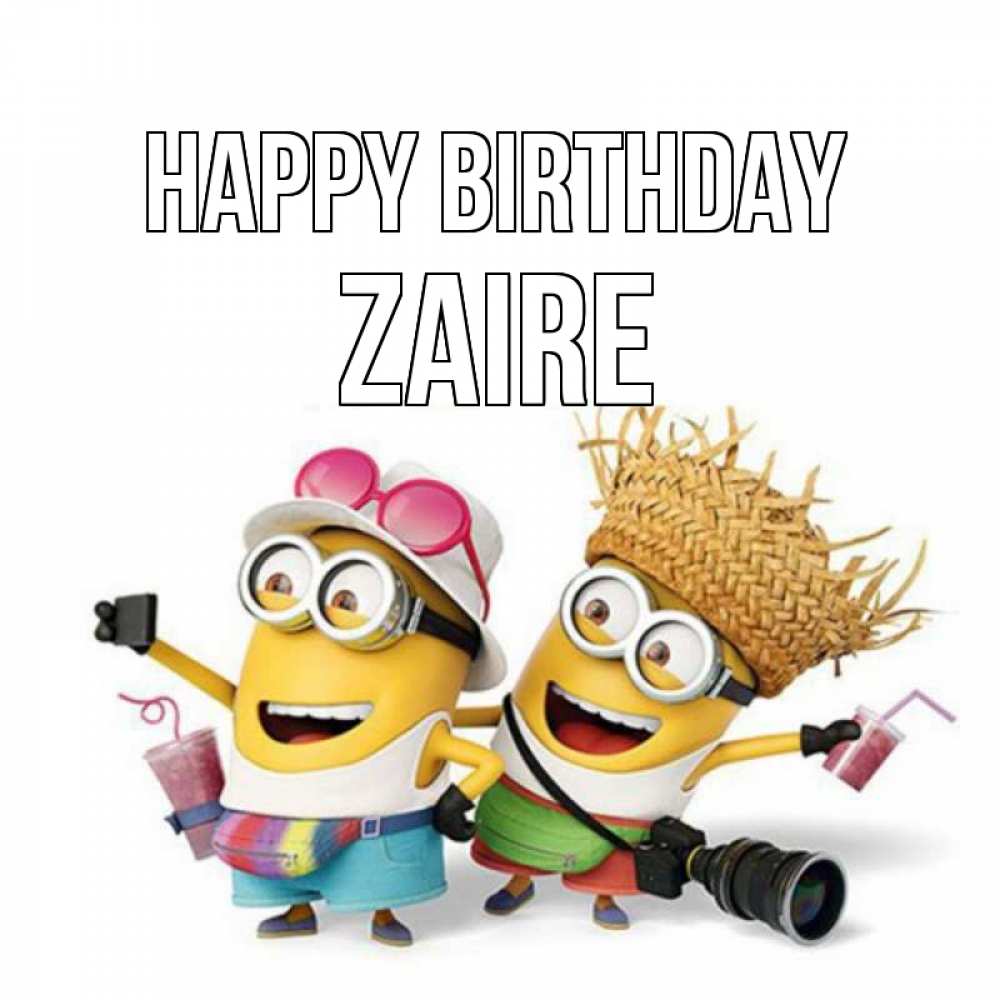 Greetings card с именем, Zaire Happy Birthday праздник с танцами Greetings with text for free download 
