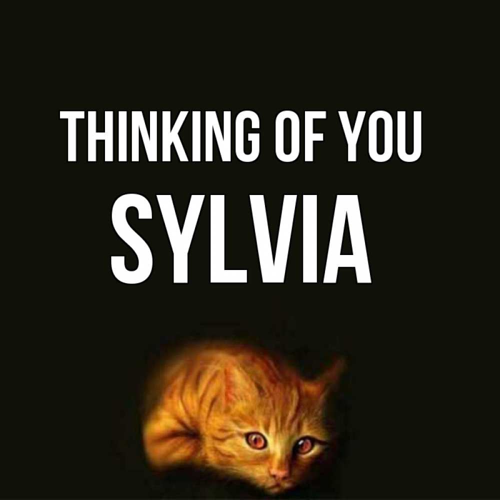 Greetings card с именем, Sylvia Thinking of you рыжий Greetings with text for free download 