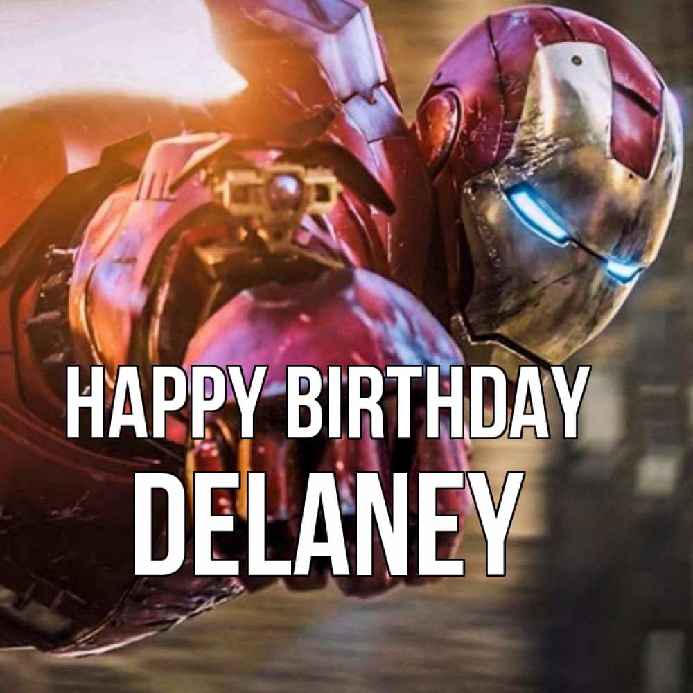 Greetings card с именем, Delaney Happy Birthday марвел супергерои в костюме Greetings with text for free download 
