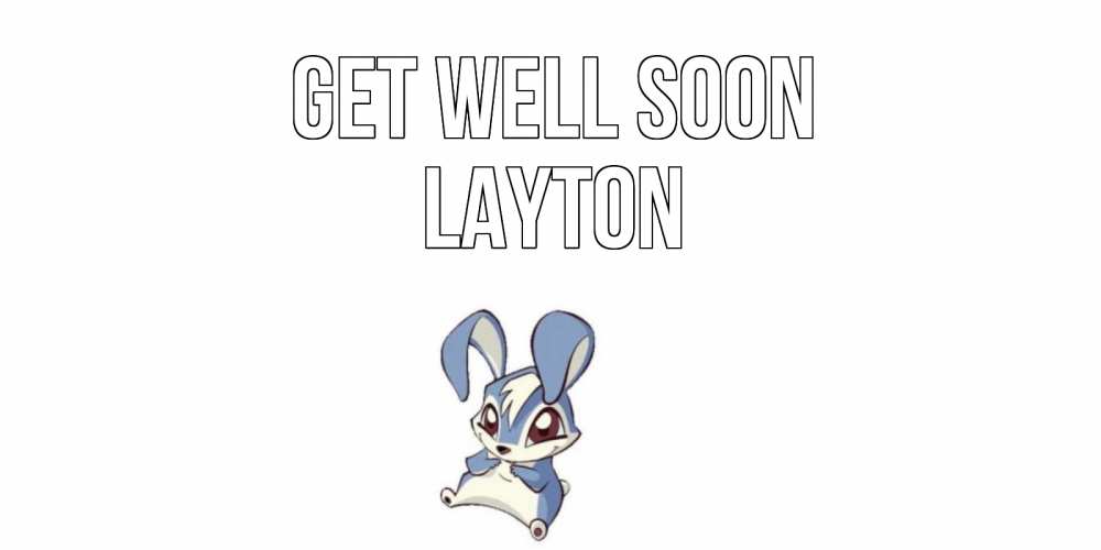 Greetings card с именем, Layton Get well soon серый заяц на открытке про выздоравление Greetings with text for free download 