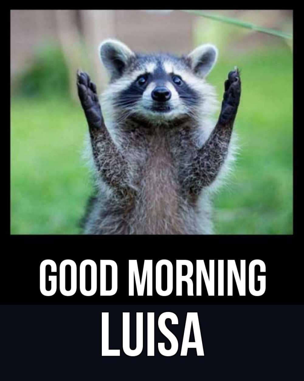 Greetings card с именем, Luisa Good morning хорошее настроение утречком Greetings with text for free download 